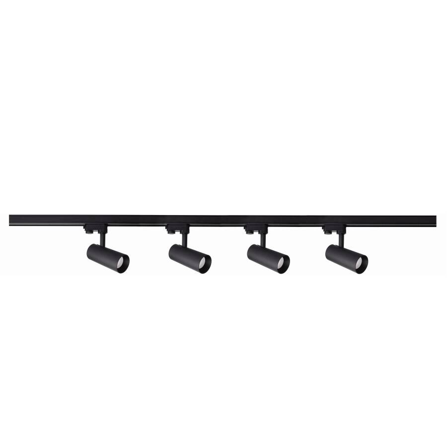 Zestaw szynoprzewodu trójfazowego ICE SET, czarny, 4x50W GU10