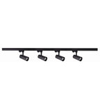 Zestaw szynoprzewodu trójfazowego ICE SET, czarny, 4x50W GU10