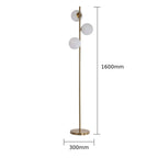 Złota lampa Dorado podłogowa 3 kule