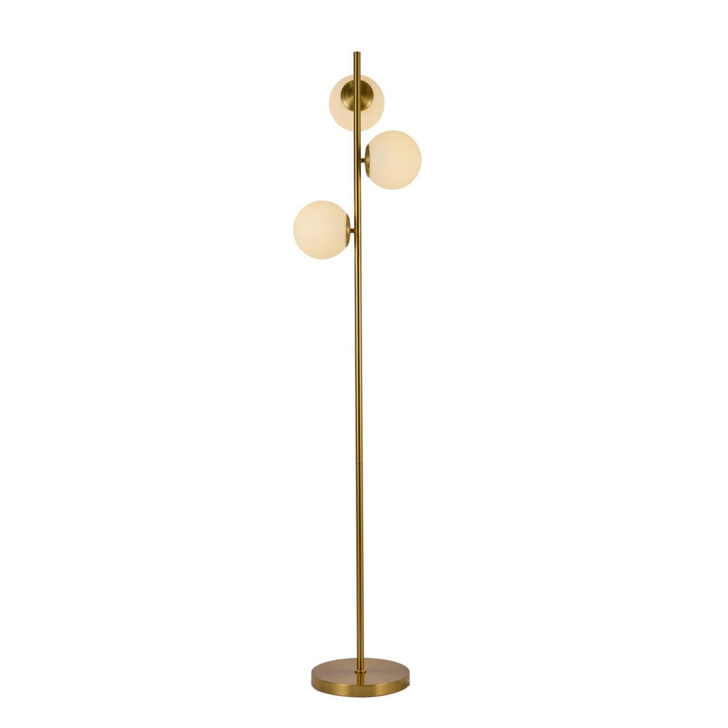Złota lampa Dorado podłogowa 3 kule