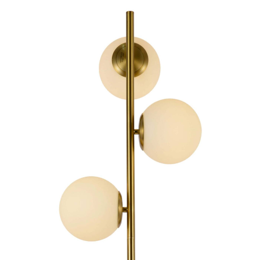 Złota lampa Dorado podłogowa 3 kule
