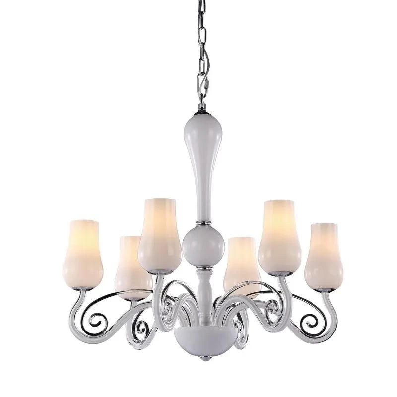 Żyrandol Lybra śr. 65cm 6xE14 | biały
