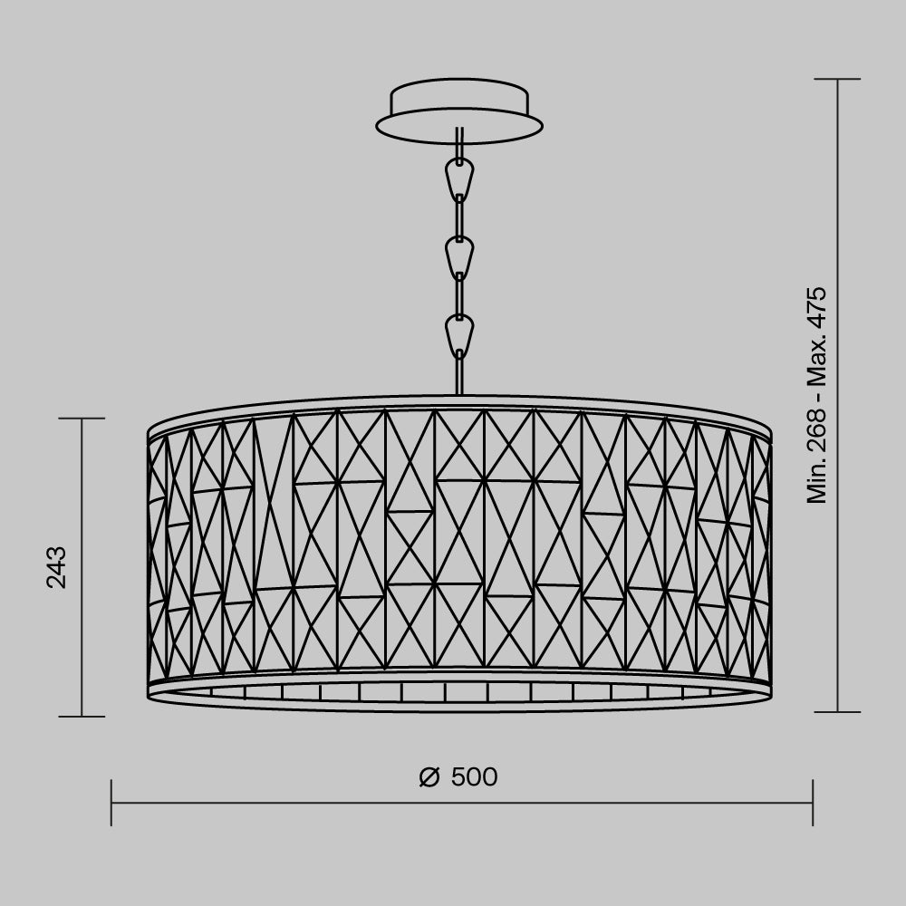 Żyrandol Maytoni Gelid IP20 4xE27 MOD184-PL-04-CH | Chrom