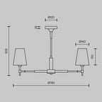 Żyrandol Maytoni Zaragoza IP20 5xE14 H001CL-05BS | Mosiądz